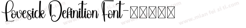 Lovesick Definition Font字体转换